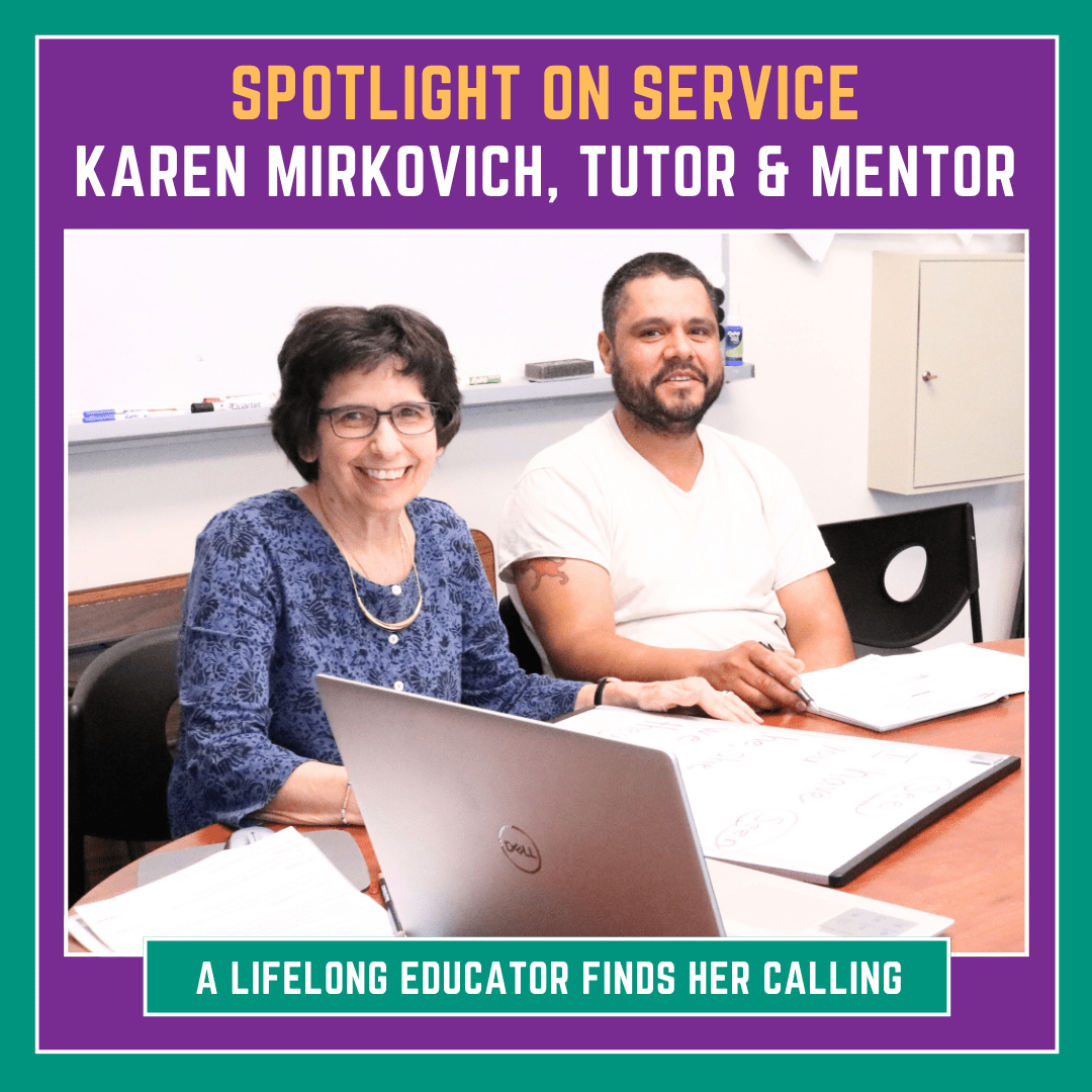 Karen Mirkovich and a learner