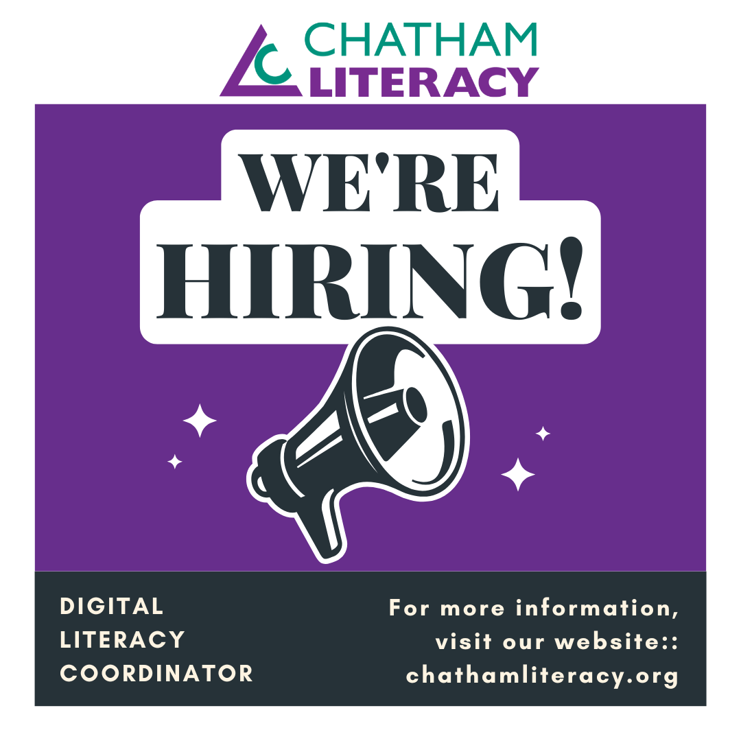 Job Opening at Chatham Literacy: Digital Literacy Coordinator